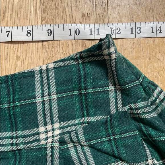 Green Plaid Micro Mini Skirt - Picture 5 of 5